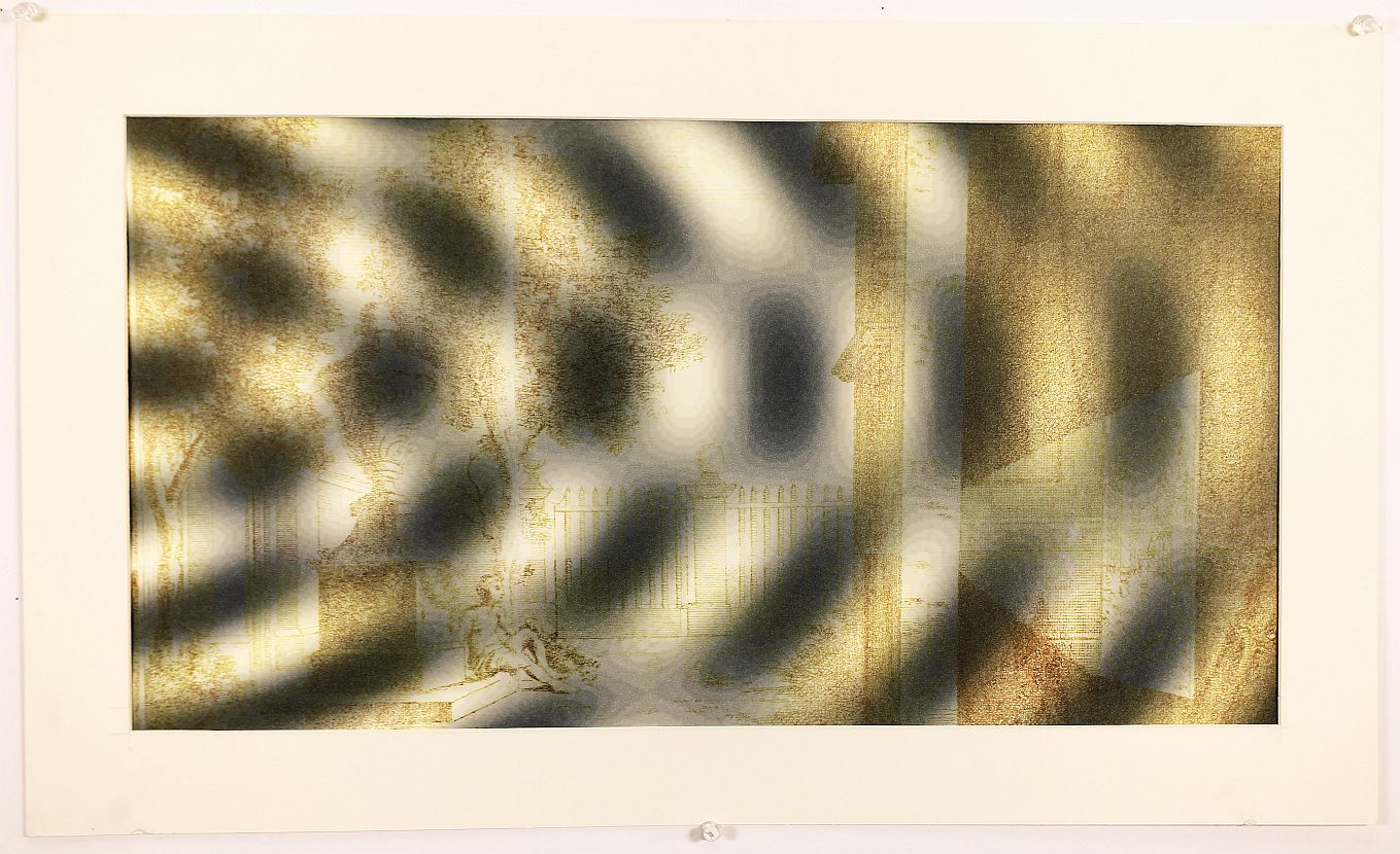 2 layer Printmaking showing wave/particle duality throughout history.